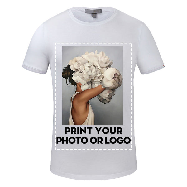Sidiou Group New Arrival 100% Cotton Male Blank T Shirt Casual Couples Personalised T-Shirt Printing Text Solid Custom Photo T Shirts