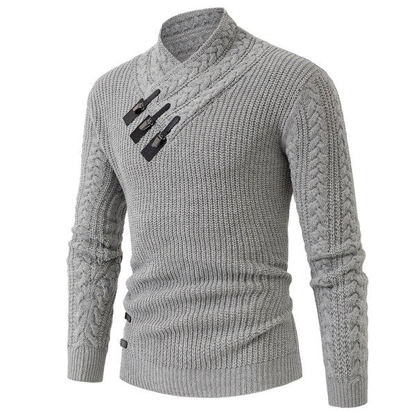 Sidiou Group Anniou New Style Fashion Autumn Winter Men's Pullover Sweaters Warm Plus Size Long Sleeves Knit Turtleneck Sweater