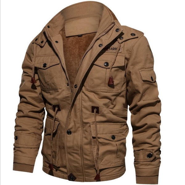 Sidiou Group Anniou High Quality Men's Winter Military Parkas Jacket Warm Hooded Coats Thermal Thicker Outerwear Fleece Jackets