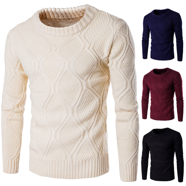 Sidiou Group Anniou Autumn Winter Fashion Men Sweaters Casual Slim Fit Cotton Pullover Mens Knit Sweater