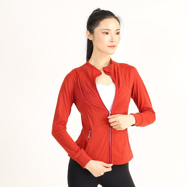 Sidiou Group Anniou High Quality Autumn Yoga Jacket for Women Long Sleeves Running Exercise Fitness Wear Women's Fitness Jacket