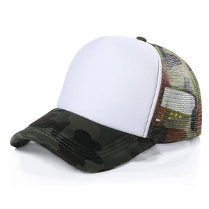 Sidiou Group Acrylic Custom Logo Camo Printed Baseball Caps DIY Mesh Snapback Caps Adult Summer Breathable Trucker Hats