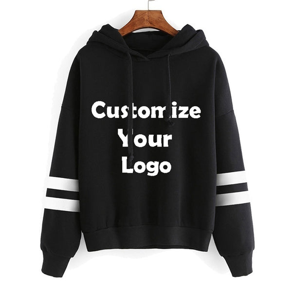 Personalised Hoodies With Logo Pullover For Women Casual Loose Sport Outdoor Long Sleeve Sweatshirts Custom Printed Create Your Own Sweatshirt