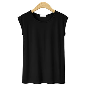 Sidiou Group Wholesale Personalised Sleeveless Round Neck Vest Women's T-shirt Casual Plain Plus Size T-shirt Tops