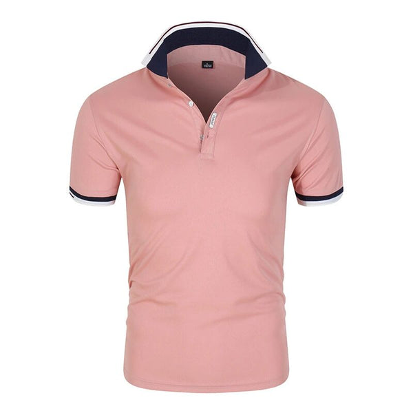 Hot-selling Men's Embroidered Polos Shirt Casual Solid Color Lapel Cotton Short Sleeve Business Blank Polo t shirt Online Design Your Own Logo