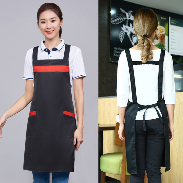 Sidiou Group High Quality Cooking Waterproof And Antifouling Strap Apron Kitchen Embroidered Overalls For Women Custom Apron With Name