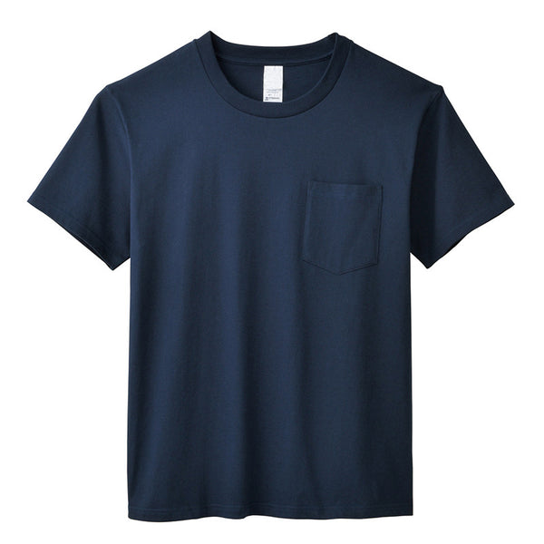 Sidiou Group 100% Cotton Plain T-shirt Men Custom Team T-Shirts With Pocket Summer Short Sleeve Fashion High Quality T Shirt Printing
