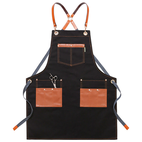Sidiou Group Custom Fashion Canvas Kitchen Aprons with Pocket For Woman Men Chef Work Apron For Grill Restaurant Bar Shop Cafes