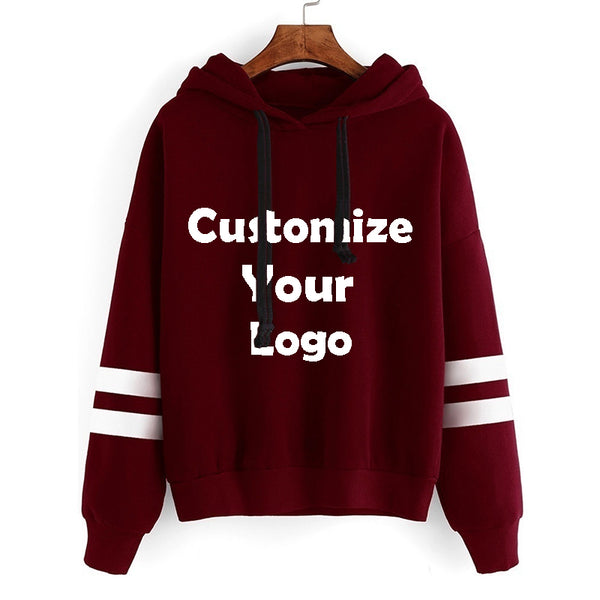 Personalised Hoodies With Logo Pullover For Women Casual Loose Sport Outdoor Long Sleeve Sweatshirts Custom Printed Create Your Own Sweatshirt