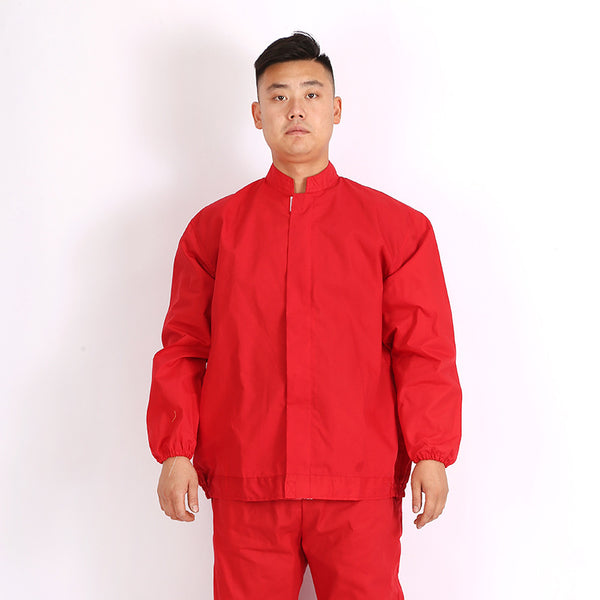 High Quality Food Factory Workwear Long Sleeve Clean Room Safety Coverall Custom Logo Dust-Free Workshop Work Shirt Manufacturers In China
