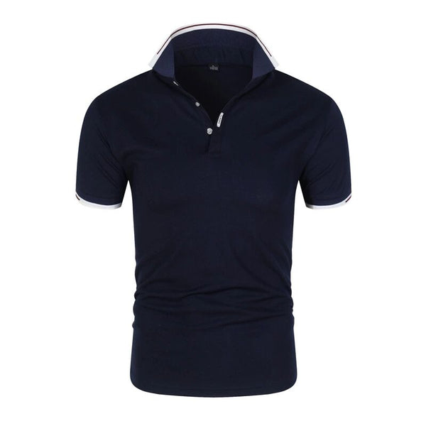 Hot-selling Men's Embroidered Polos Shirt Casual Solid Color Lapel Cotton Short Sleeve Business Blank Polo t shirt Online Design Your Own Logo