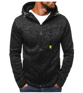 Sidiou Group Anniou Men's Hoodies Jacket Casual Zipper Warm Hooded Jackets Tracksuit Fleece Cardigan Sweatshirt