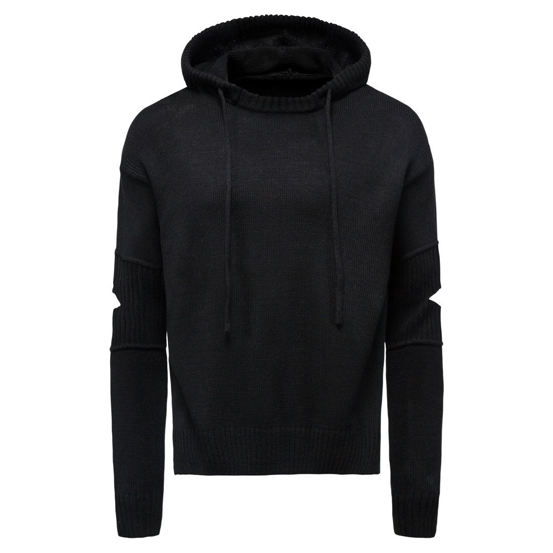 Sidiou Group Anniou Men Hooded Casual Sweater Holes Pullovers Sweatercoats New Fashion Slim Fit Outwear Knitting Sweaters