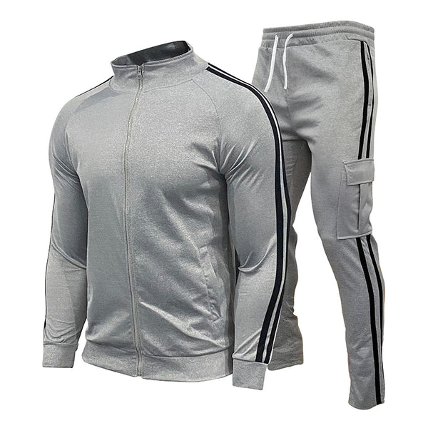 Sidiou Group Anniou Fashion New Men Sportswear Spring Autumn Tracksuit 2 Piece Sets Sports Suit Jacket+Pant Sweatsuit Jogger