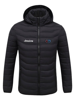 Anniou Dual Switch Unisex Hooded Winter Heating Coat - Sidiou Group