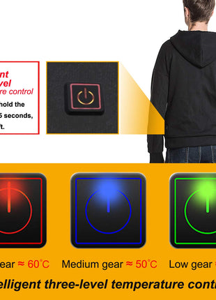 Anniou Mens Heated Hoodie Jacket - Sidiou Group
