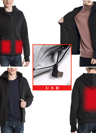 Anniou Mens Heated Hoodie Jacket - Sidiou Group