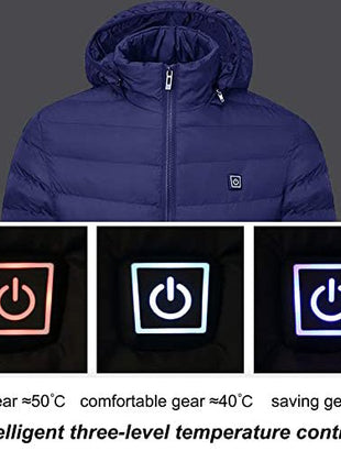 Anniou Unisex Hooded Heated Duck Down Jacket - Sidiou Group