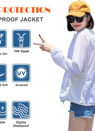 Anniou Women's Outdoor UV Hoodie Cycling Jacket - Sidiou Group