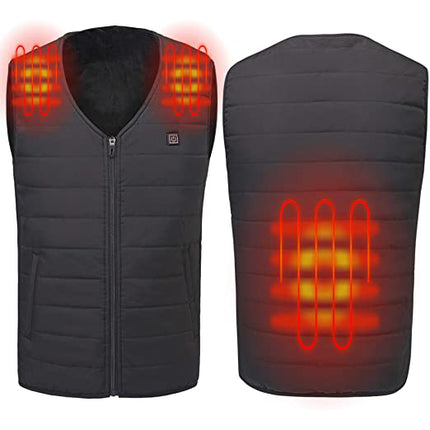 black heating gilet