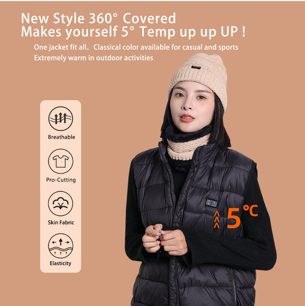 Sidiou Group Fashion Winter Knitted Hat and Scarf Set For Unisex Knitted Beanie Hat Fleece Lining Outdoor Ski Windproof Earflap Cap Scarves