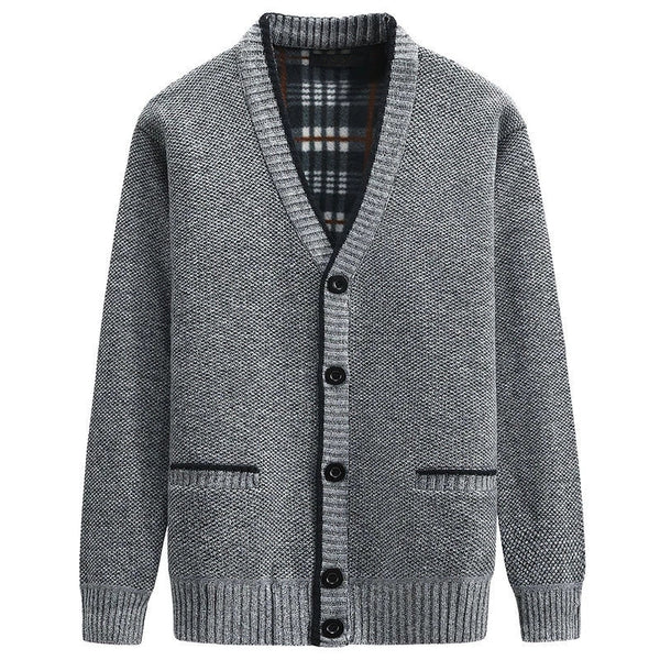 Sidiou Group Anniou New Cardigan Men Autumn Winter Thick V Neck Knitted Sweater Coats Causal Warm Plue Size Knitted Cardigan Fashion