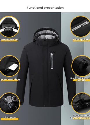 Men and Women's 8 Area Heated Ski Jacket - Sidiou Group