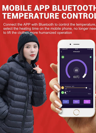 Men and Women's Heated Duck Down Jacket - Sidiou Group