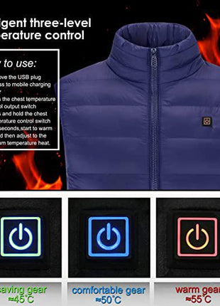 Men and Women's Heated Duck Down Vest - Sidiou Group