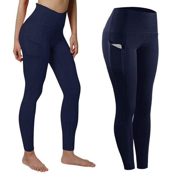 Sidiou Group Anniou Sport Yoga Pants High Waist Mesh Sport Leggings Fitness Women Yoga Leggings Training Running Pants with Pockets