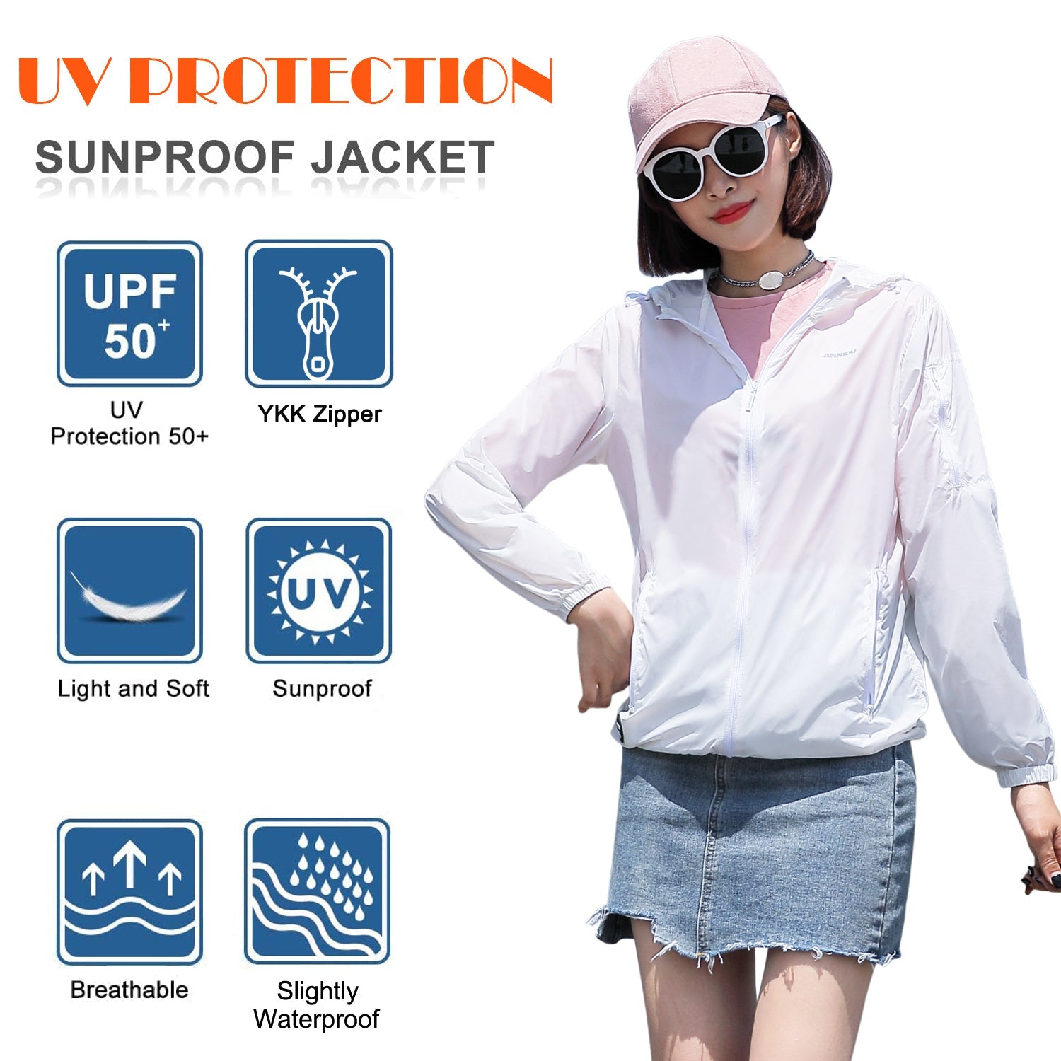 Lightweight Jacket Uv Sun Protection Jacket Long Sleeve For Women
