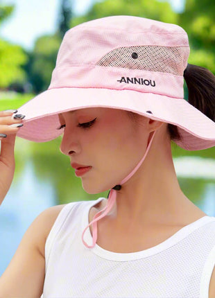 UV Protection Wide Brim Sun Bucket Hat - Sidiou Group