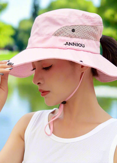 UV Protection Wide Brim Sun Bucket Hat - Sidiou Group