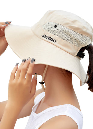 UV Protection Wide Brim Sun Bucket Hat - Sidiou Group