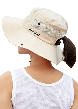 UV Protection Wide Brim Sun Bucket Hat - Sidiou Group