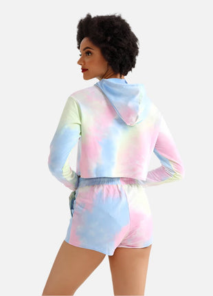 Women's Tie - Dyed Hoodie & Jogging Pants Set - Sidiou Group